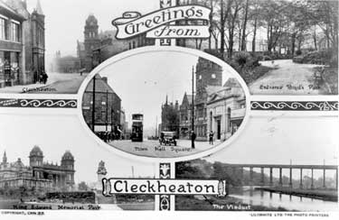"Greetings from Cleckheaton" Postcard.