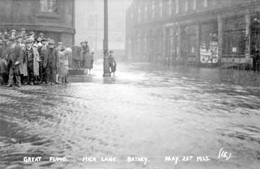 Great flood in Hick Lane, Batley