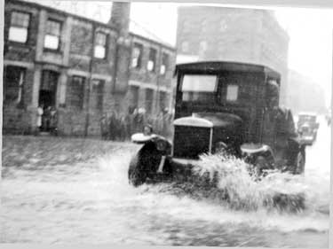Flood in Hick Lane, Batley