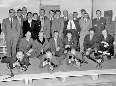 Birkenshaw Colliery: opening of small bore rifle range by Area General Manager