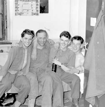 National Service, Germany - Servicemen and civilian worker in barracks