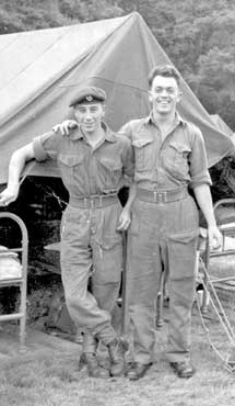 National Service, Devon - servicemen outside tent