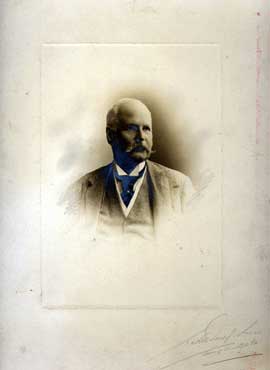 Portrait of Mr F W Sykes of Green Lea, Lindley, Owner of yacht