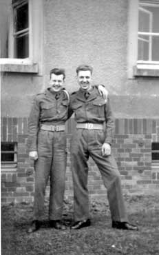 National Service - 9th Queens Royal Lancers, Bill Moxon from Liversedge on right