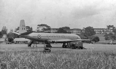National Service, RAF Chang, Singapore - Comet Airliner in the 1950s achieved notoriety as a number crashed due to a fatigue fault on window