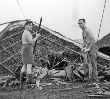 National Service - typhoon battered barracks, Ipoh, Malaya
