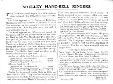 Text about Shelley Bell-ringers