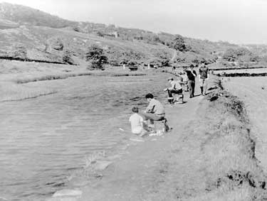 Fishing in canal at Linthwaite