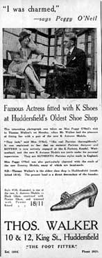 Newspaper advert for Thomas Walker Shoe Shop