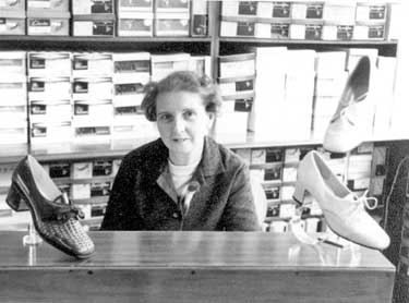 Thomas Walker Shoe Shop, Cross Church Street: Ladies' Department Managress, Mrs C Coupland