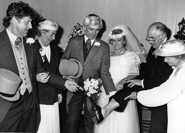 Flockton Amateur Drama Group performing 'There Goes the Bride': from left M Parkinson, M Pitts, P Booth, P Booth, R Cope, D Booth
