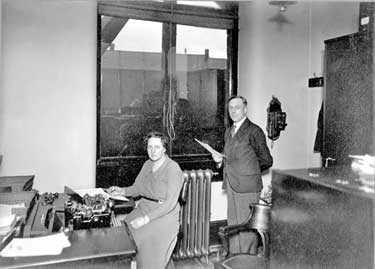 John Haigh & Sons Ltd: General Office, Mr N Cooper, Sales Director, with his secretary