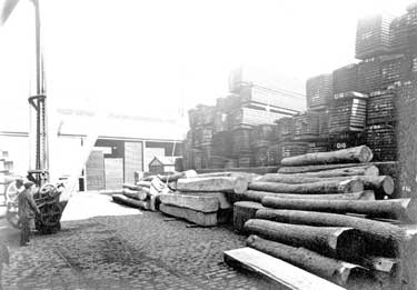 John Haigh & Sons Ltd: Timber Yard showing timber seasoning