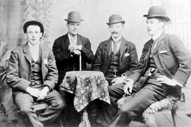 Jim (3rd from left), Stoker for Marshall K Marshalls, a Ravensthorpe Textile Mill (Grandfather of Jenny Staples (nee Broadbent)