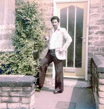 Mr Majid outside house in Crawshaw Street (for Kim Strickson Project)