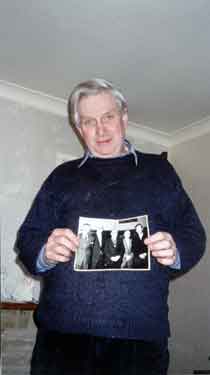 Tony Haigh with photo of father (for Kim Strickson Project)