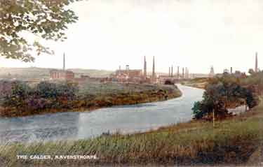 Postcard of Ravensthorpe showing The Calder