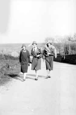 Three women walking