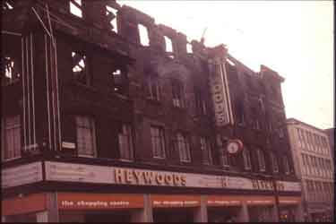 Heywoods fire, Market Street, Huddersfield