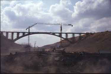Construction of new bridge, Scammondem, Huddersfield