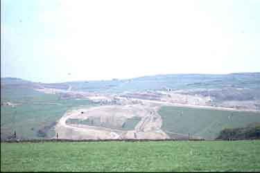 Construction of dam at Scammendem, Huddersfield