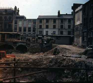 Redevelopment of Market Place, viewed from The Packhorse Centre, Huddersfield