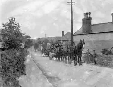 Mitcheldean, horses and waggon