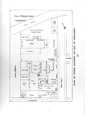 Brook Motors Limited: plan of works showing layout of machinery