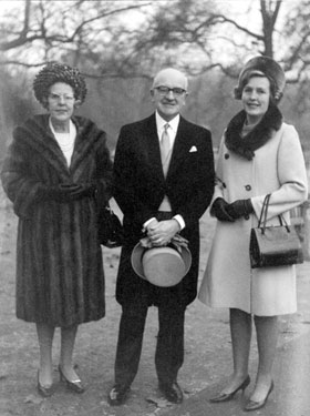 Brook Motors Limited: Mrs F V Brook (left), Mr F V Brook and daughter Mrs Hazel Mills