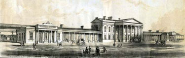 J.P. Pritchett's design for the Huddersfield Railway Station.