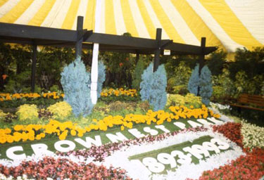 Crow Nest Park - flower display celebrating the park's centenary 1893-1993.