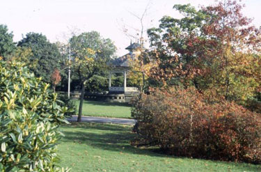 Greenhead Park - bandstand in background.