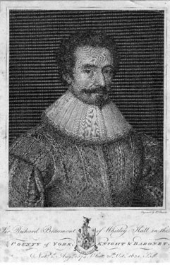 Print: Sir Richard Beaumont (1574-1631) of Whitley Hall, County of York, Knight and Baronet, Nat: 2nd August 1574, Obut: 20th Oct 1631 JP.
