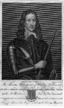 Print: Sir Thomas Beaumont (1606-1668) of Whitley Hall in the County of York, Knight, Deputy Governor of Shefield Castle under Sir W. Savile. Died 31st May 1668.