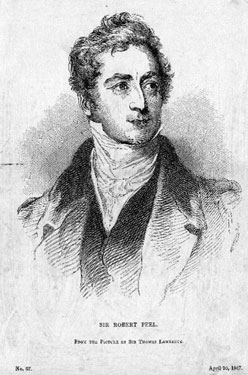 Print: Sir Robert Peel - taken from the picture by Sir Thomas Lawrence. 