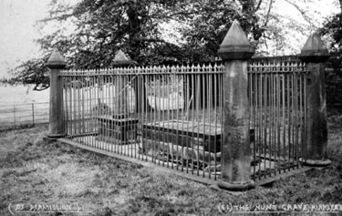 The "Nun's Grave", Kirklees Priory, near Hartshead, West Yorkshire. 