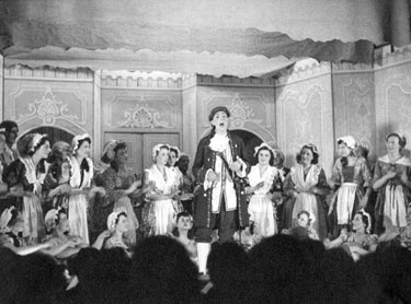 "The Temperance Hall" during one of their annual musicals.