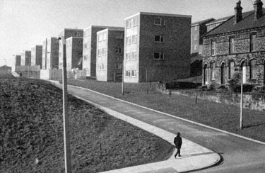 Modern redevelopment - blocks of flats - Field Hill, Batley.