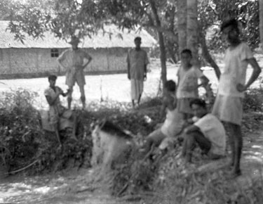 Royal Air Force 1543805 R.O. Stone East Bengal and Burma 1943-1946: Black and White Negatives of various photographs taken over that period – Camp residents, Comilla, East Bengal. 