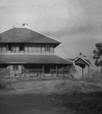 Royal Air Force 1543805 R.O. Stone East Bengal and Burma 1943-1946: Black and White Negatives of various photographs taken over that period – Hill Leave, Maymyo (Pyin U Lwin), Burma – Billet Perch House.