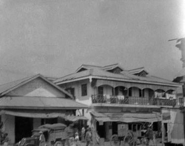 Royal Air Force 1543805 R.O. Stone East Bengal and Burma 1943-1946: Black and White Negatives of various photographs taken over that period – Shops at Maymyo (Pyin U Lwin), Burma. 
