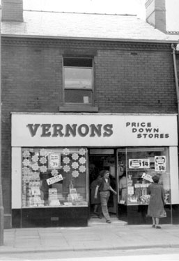 Album containing the various retail outlets currently/once owned by Mrs Duff's Family - VERNONS Price Down Stores, Darlington, Wigan