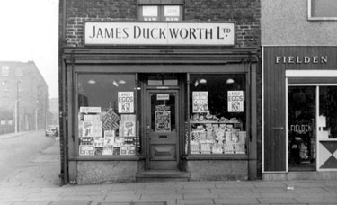 Album containing the various retail outlets currently/once owned by Mrs Duff's Family - James Duckworth Ltd, Wellfield - closed 11th November 1967