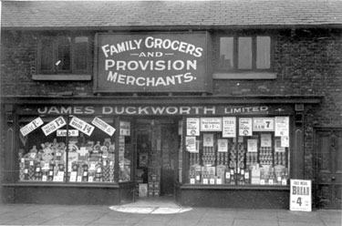 Album containing the various retail outlets currently/once owned by Mrs Duff's Family - James Duckworth Ltd, Family Grocers & Provision Merchants - Audenshaw, Greater Manchester