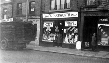 Album containing the various retail outlets currently/once owned by Mrs Duff's Family - James Duckwort Ltd - Rawtenstall, Lancashire