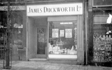 Album containing the various retail outlets currently/once owned by Mrs Duff's Family - James Duckworth Ltd - Caroline Square, Skipton, North Yorkshire