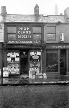 Album containing the various retail outlets currently/once owned by Mrs Duff's Family - James Duckworth Ltd - Abbey Street