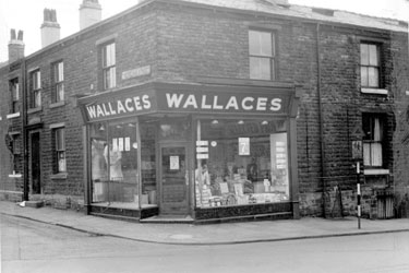 Album containing the various retail outlets currently/once owned by Mrs Duff's Family - Wallaces Ltd. - Wakefield Road, Moldgreen, Huddersfield