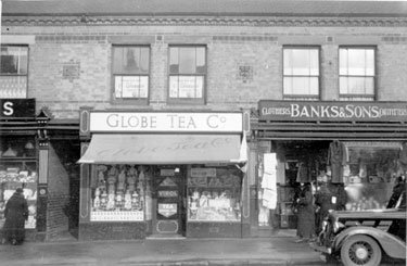 Album containing the various retail outlets currently/once owned by Mrs Duff's Family - Globe Tea Co. - Station Road, East Kirkby, West Yorkshire