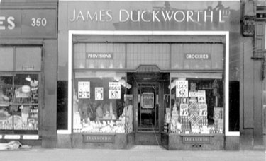 Album containing the various retail outlets currently/once owned by Mrs Duff's Family - James Duckworth Ltd. - Stretford Road, Greater Manchester